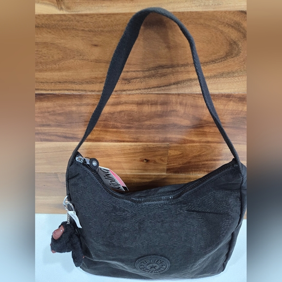 Kipling Bag Black Shoulder Monkey Keychain NEW Isidora - Picture 7 of 16